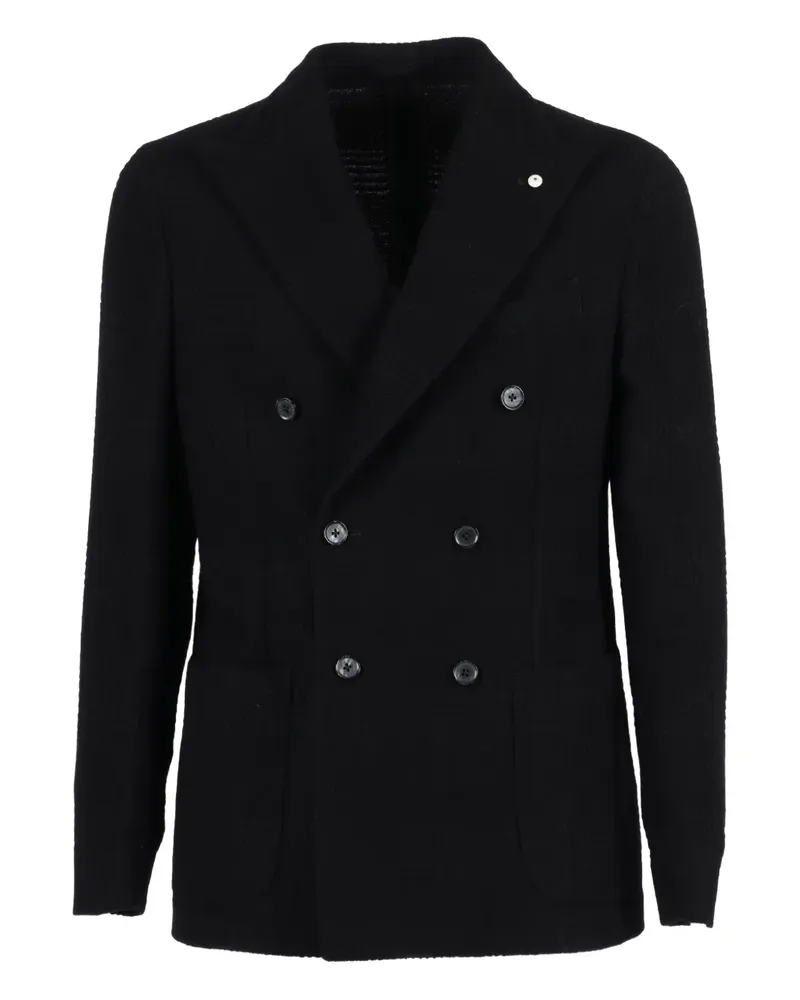Luigi Bianchi Mantova double-breasted blazer - Schwarz Schwarz