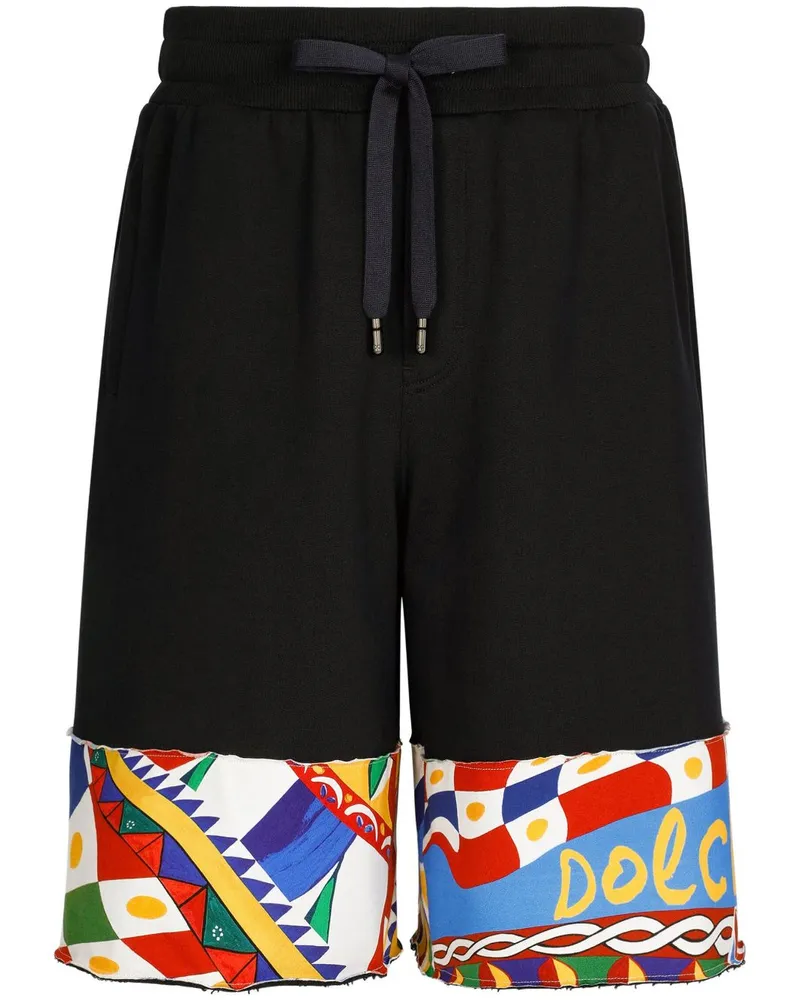Dolce & Gabbana Bermudas mit abstraktem Muster - Schwarz Schwarz