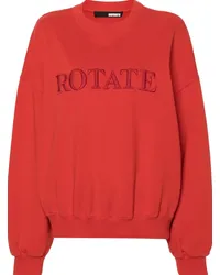 ROTATE Birger Christensen Sweatshirt aus Bio-Baumwolle Rot