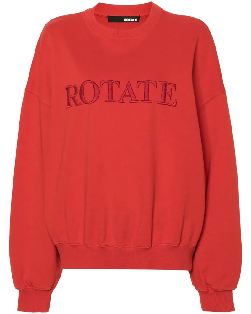 ROTATE Birger Christensen Sweatshirt aus Bio-Baumwolle Rot