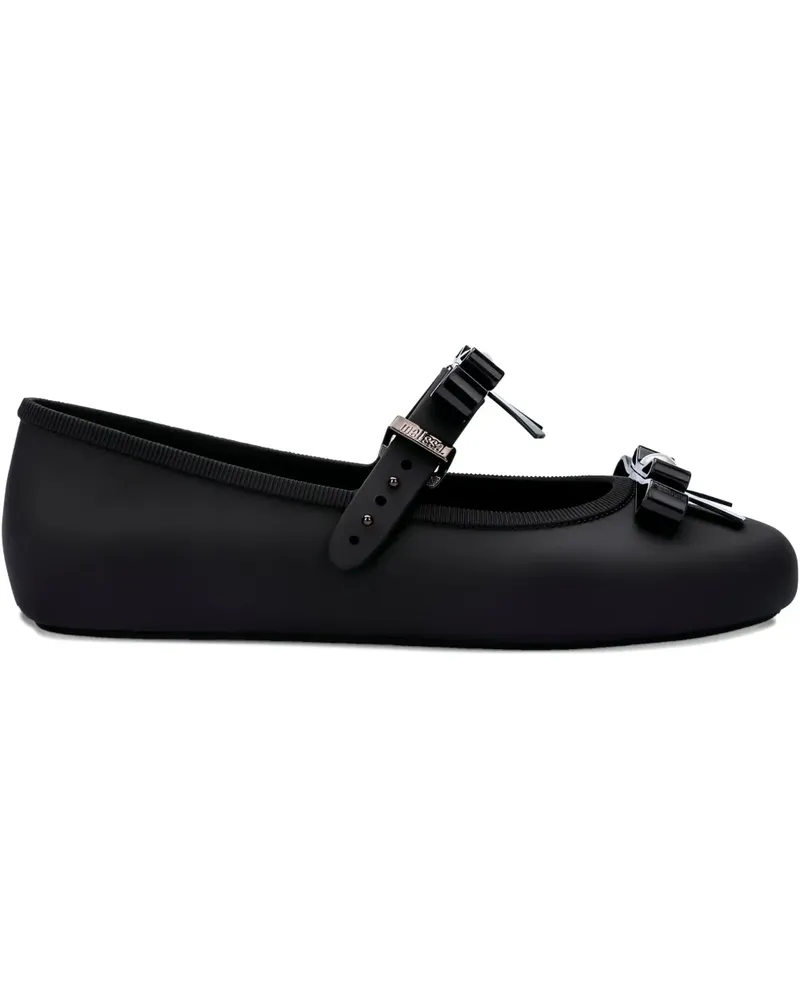 Melissa Ballerinas mit Schleife - Schwarz Schwarz