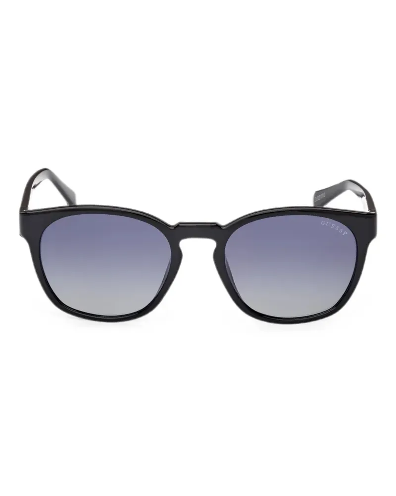 Guess Polarisierte Sonnenbrille mit rundem Gestell - Schwarz Schwarz