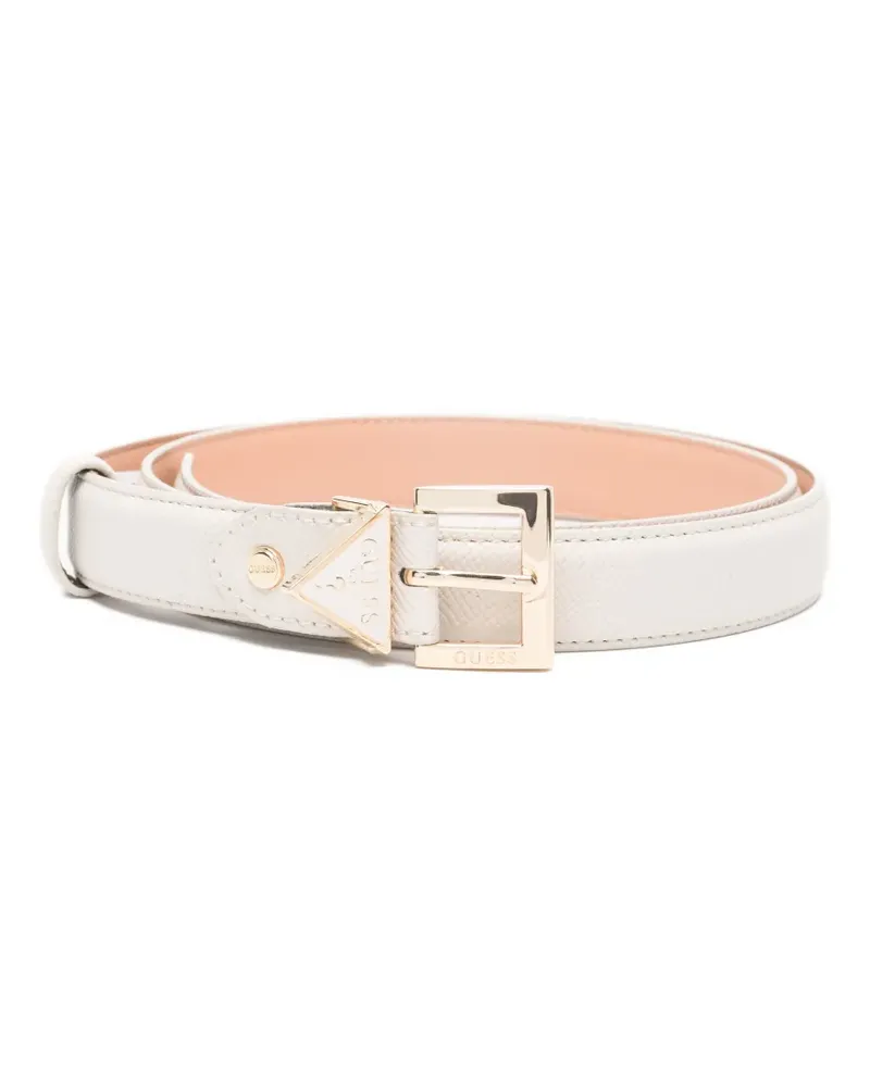 Guess Gürtel mit Triangel-Logo - Weiß Weiß