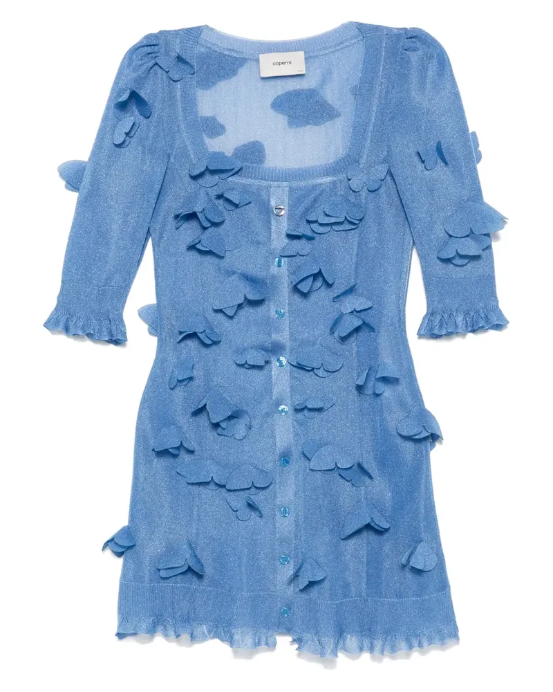 COPERNI Minikleid mit Schmetterling-Applikationen - Blau Blau