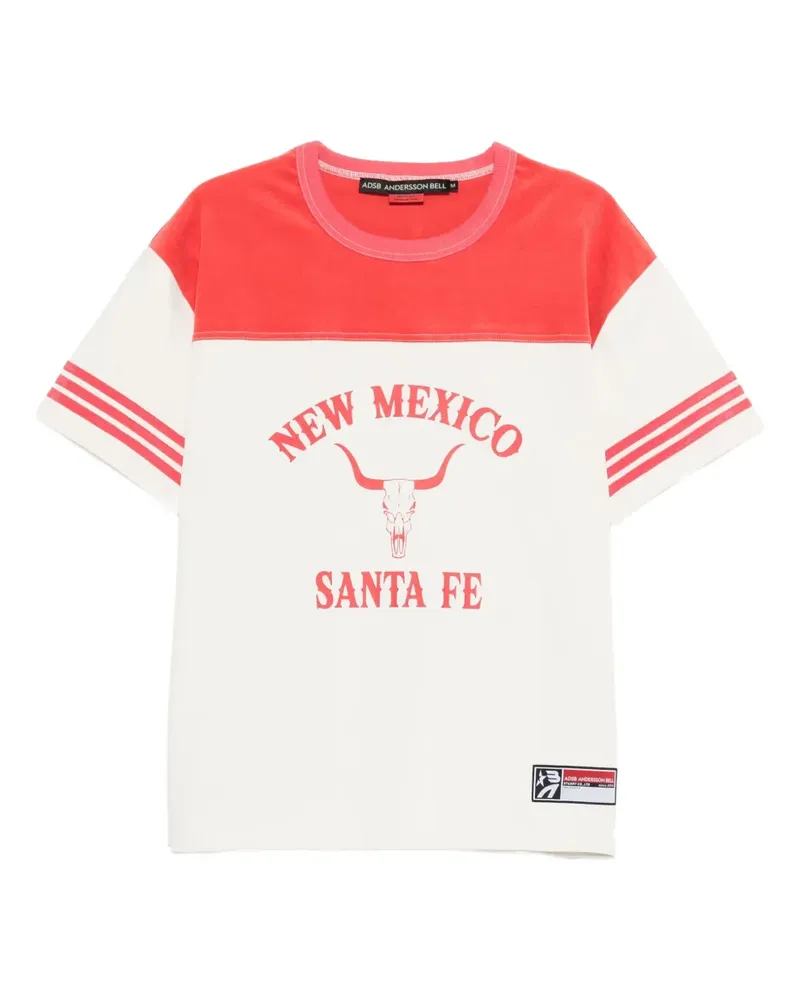 Andersson Bell New Mexico T-Shirt in Colour-Block-Optik - Weiß Weiß