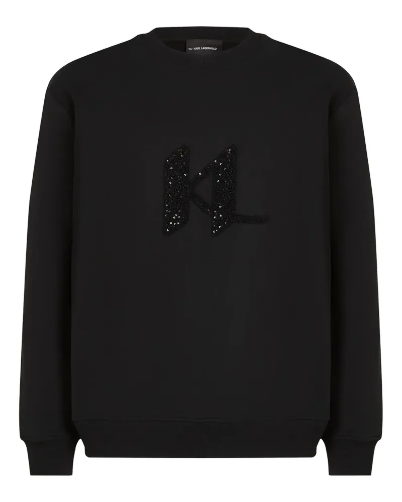 Karl Lagerfeld Sweatshirt mit Logo-Verzierung - Schwarz Schwarz