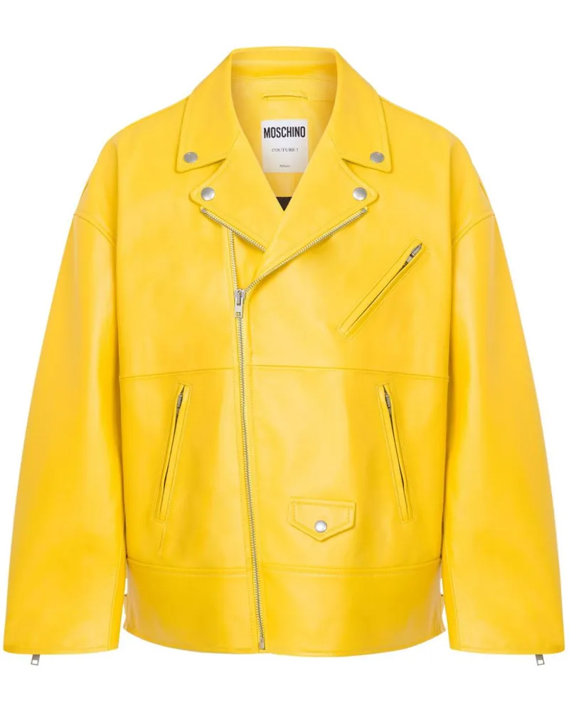 Moschino Jacke mit Smiley-Print - Gelb Gelb