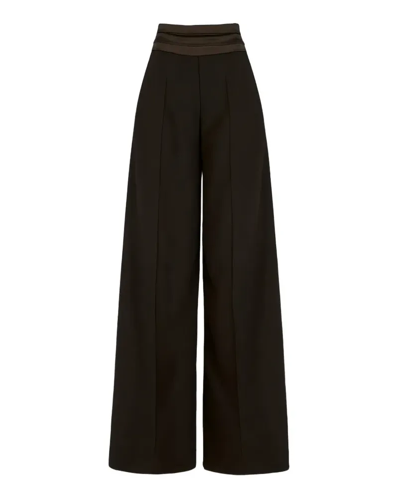 D.EXTERIOR pleated-waistband wide-leg trousers - Schwarz Schwarz