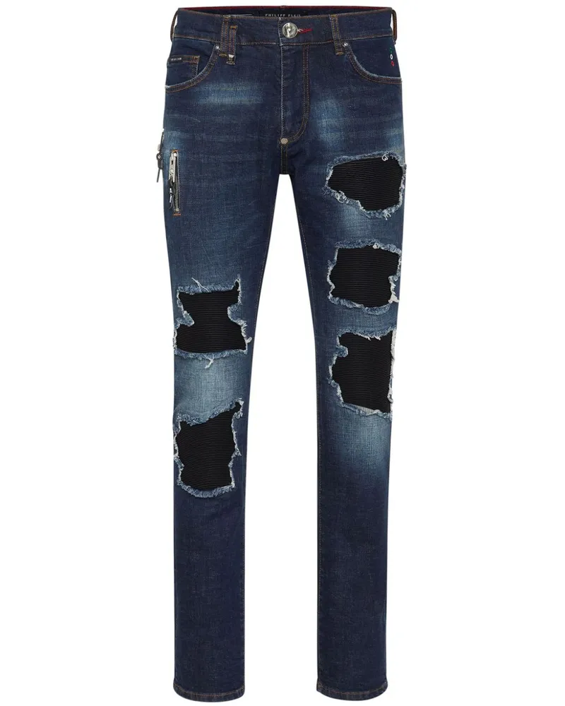 Philipp Plein Rock Star Skinny-Jeans - Blau Blau