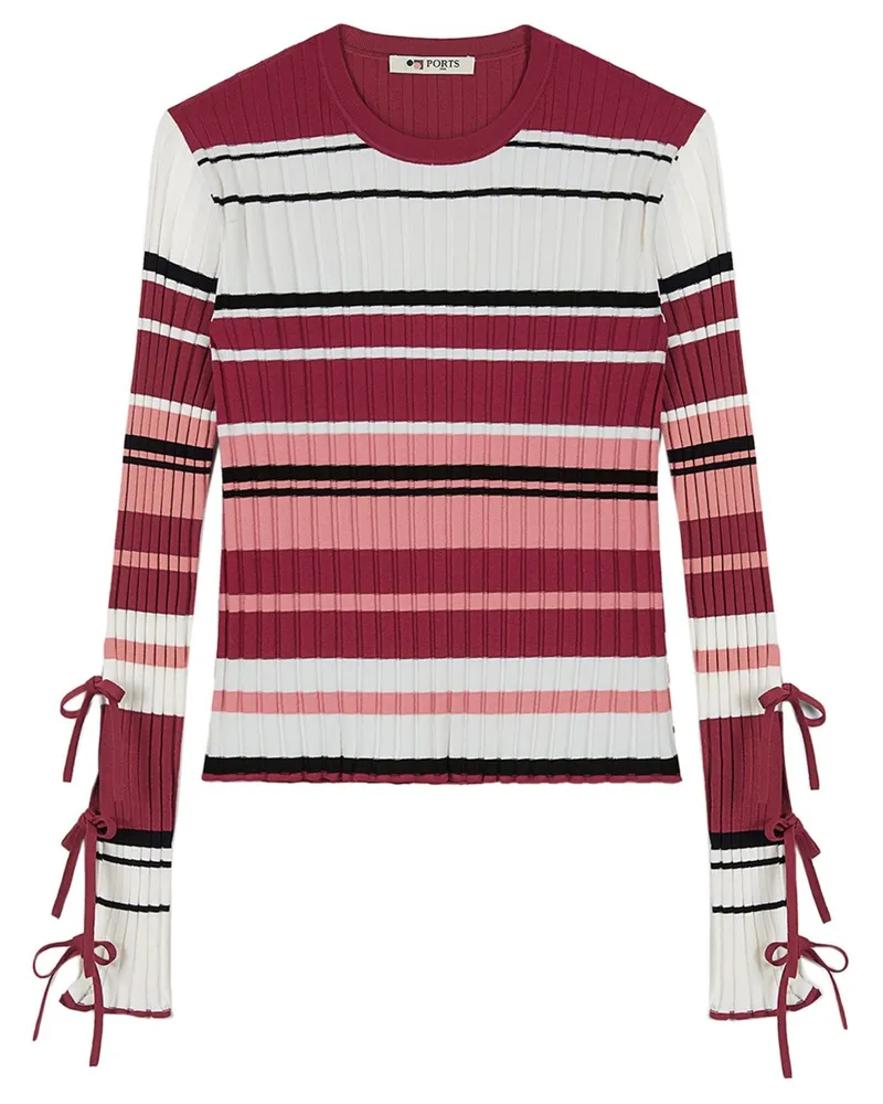 Ports 1961 Gestreiftes Oberteil - Rot Rot