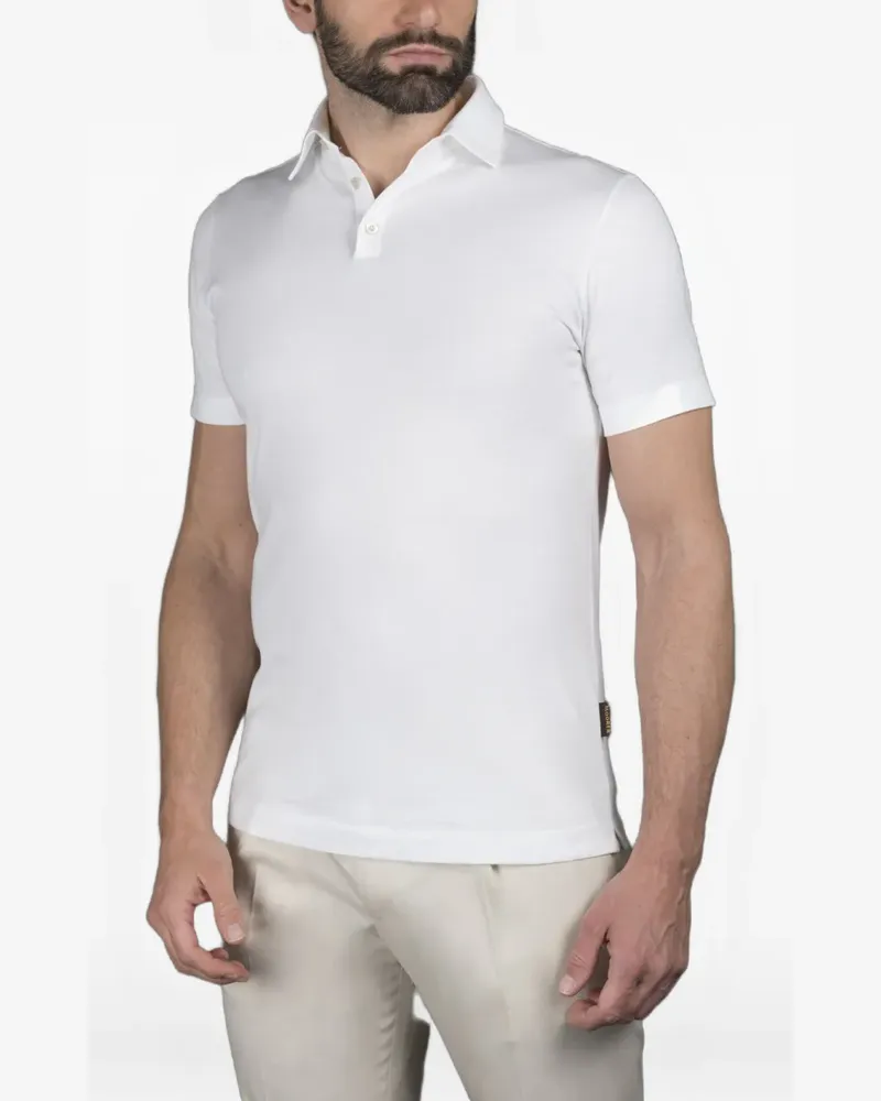 MOORER short-sleeve polo shirt - Weiß Weiß