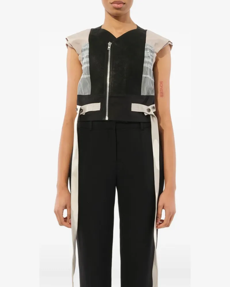 Rick Owens cropped gilet - Schwarz Schwarz