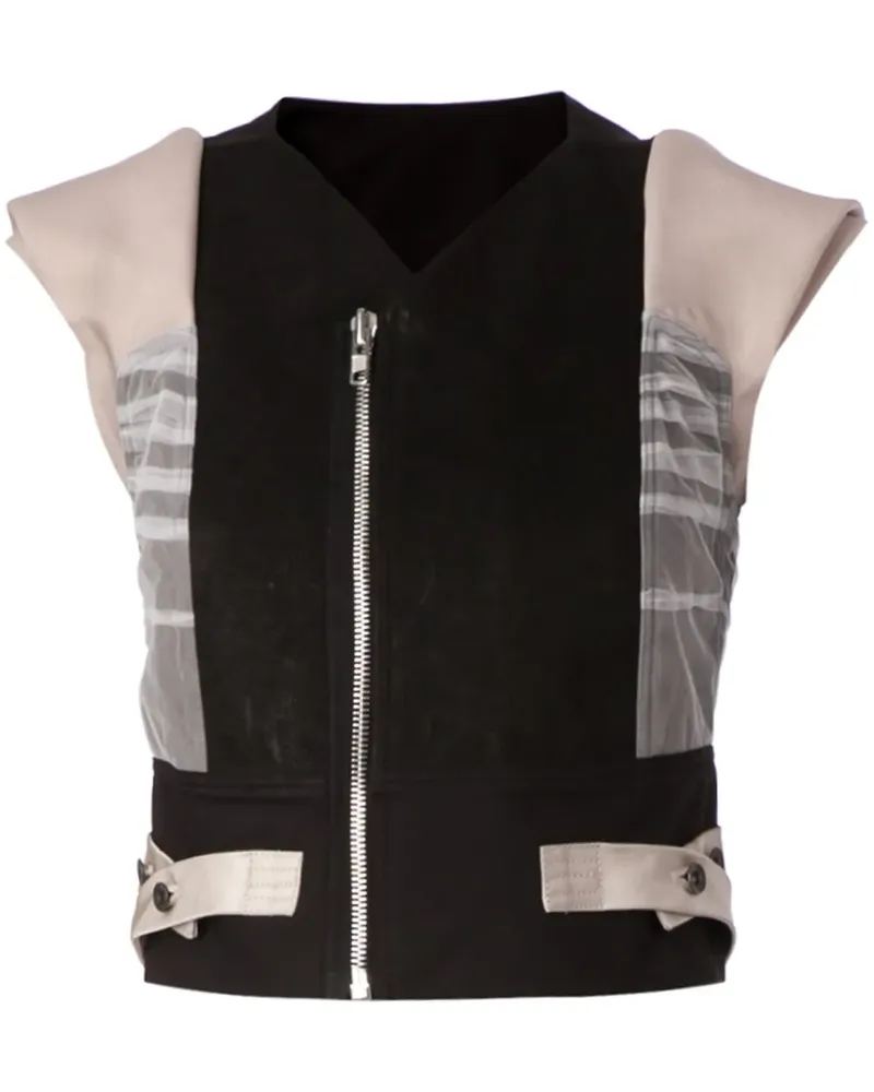 Rick Owens cropped gilet - Schwarz Schwarz