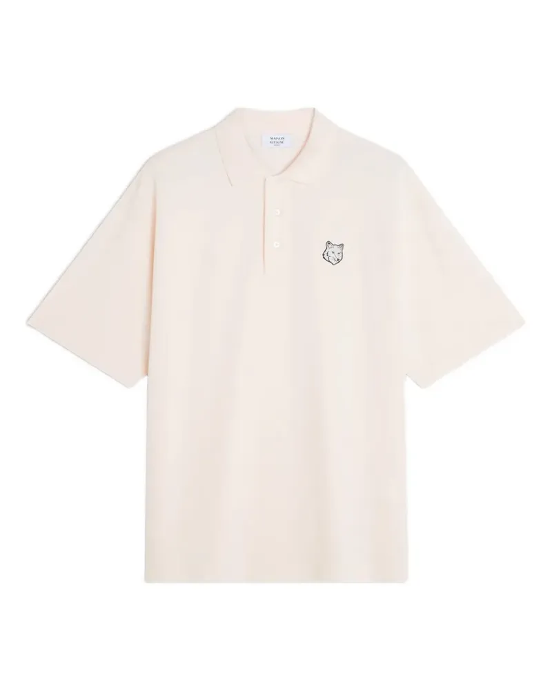 Kitsuné embroidered polo shirt - Nude Nude