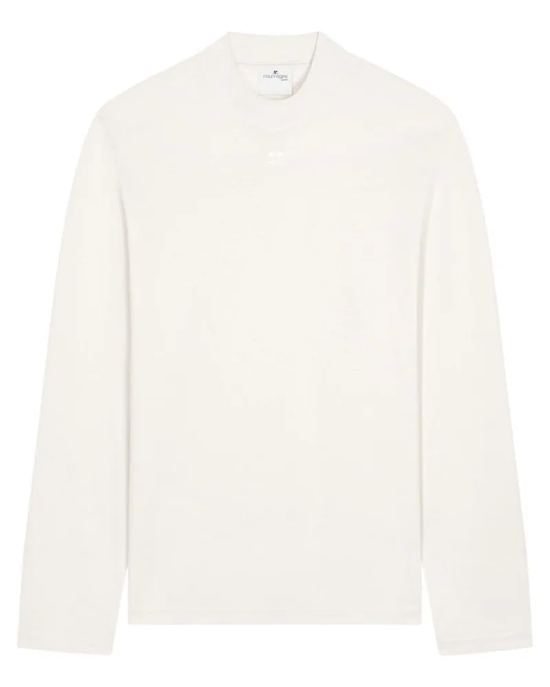 Courrèges Volcano T-Shirt mit Logo-Applikation - Nude Nude