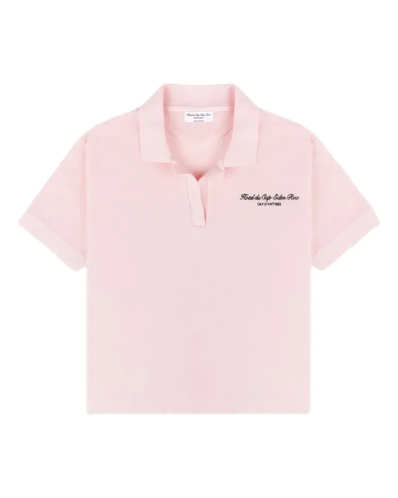 SPORTY & RICH Poloshirt mit Logo-Stickerei - Rosa Rosa