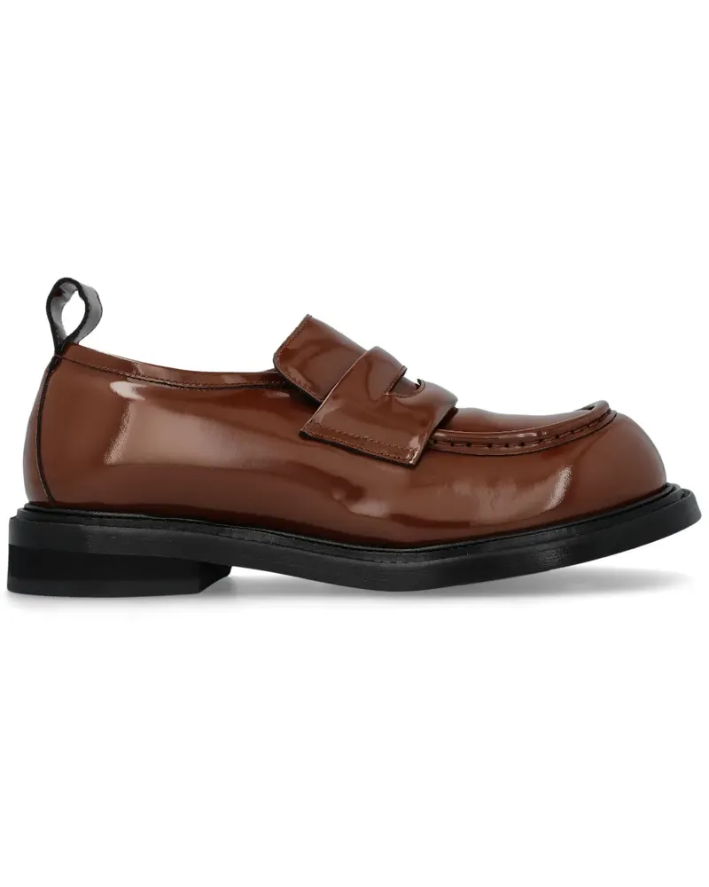 Moschino Loafer aus Lackleder - Braun Braun