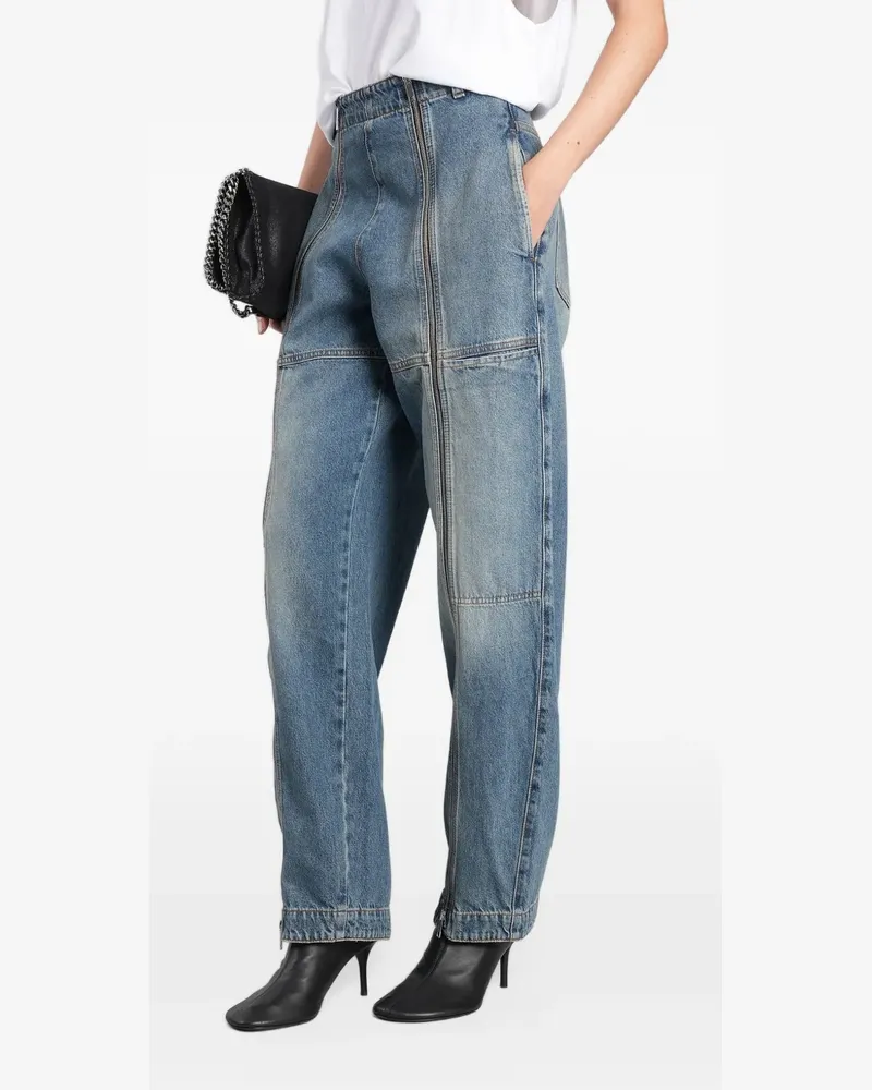 Stella McCartney Barrel-Leg-Jeans mit Reißverschluss - Blau Blau