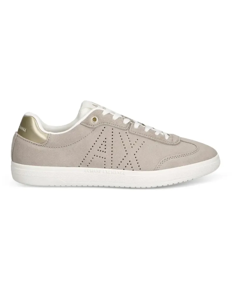 Armani Exchange Sneakers mit perforiertem Logo - Nude Nude