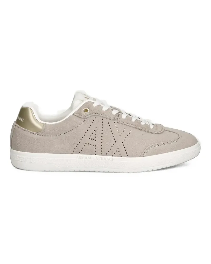 Armani Exchange perforated logo sneakers - Nude Nude
