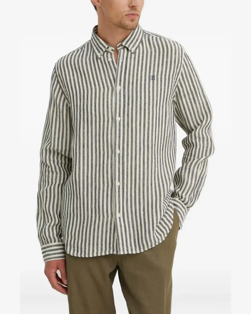 LES DEUX striped-pattern shirt - Blau Blau