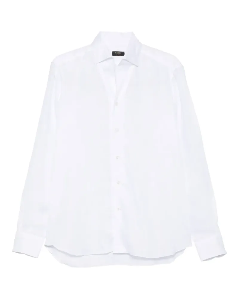 BARBA Hemd aus Leinen - Weiß Weiß