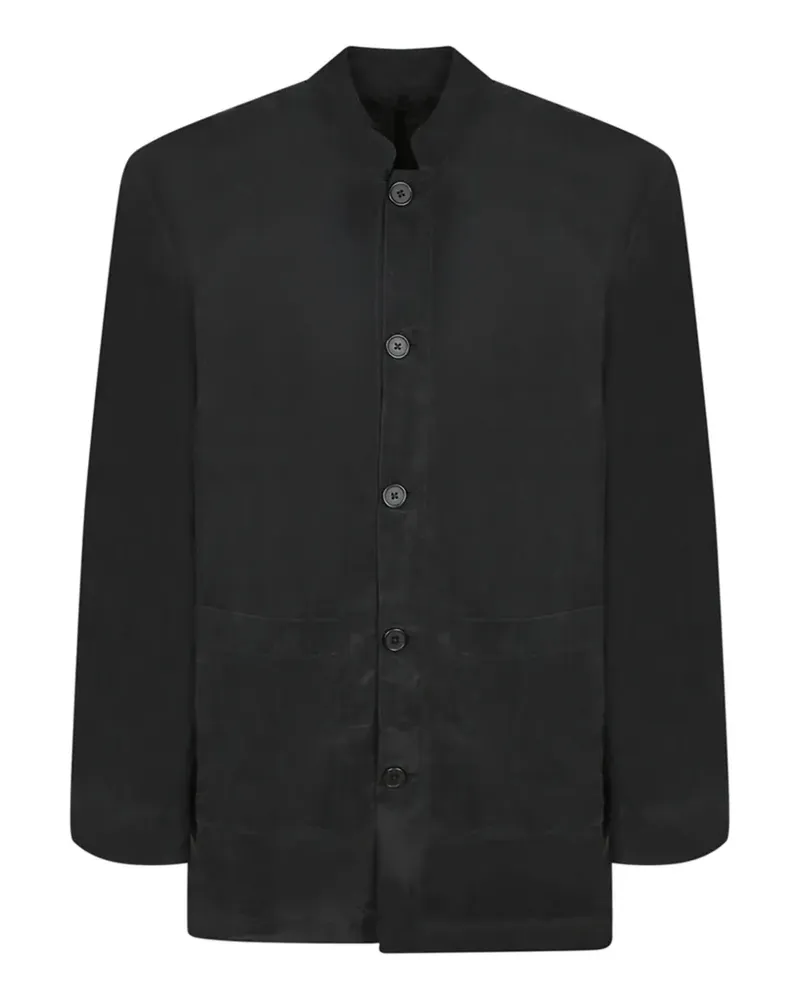 Officine Generale Soren Jacke mit Mandarinkragen - Schwarz Schwarz