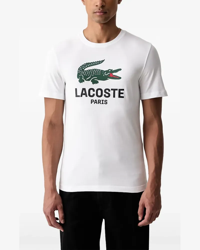 Lacoste printed cotton T-shirt - Weiß Weiß