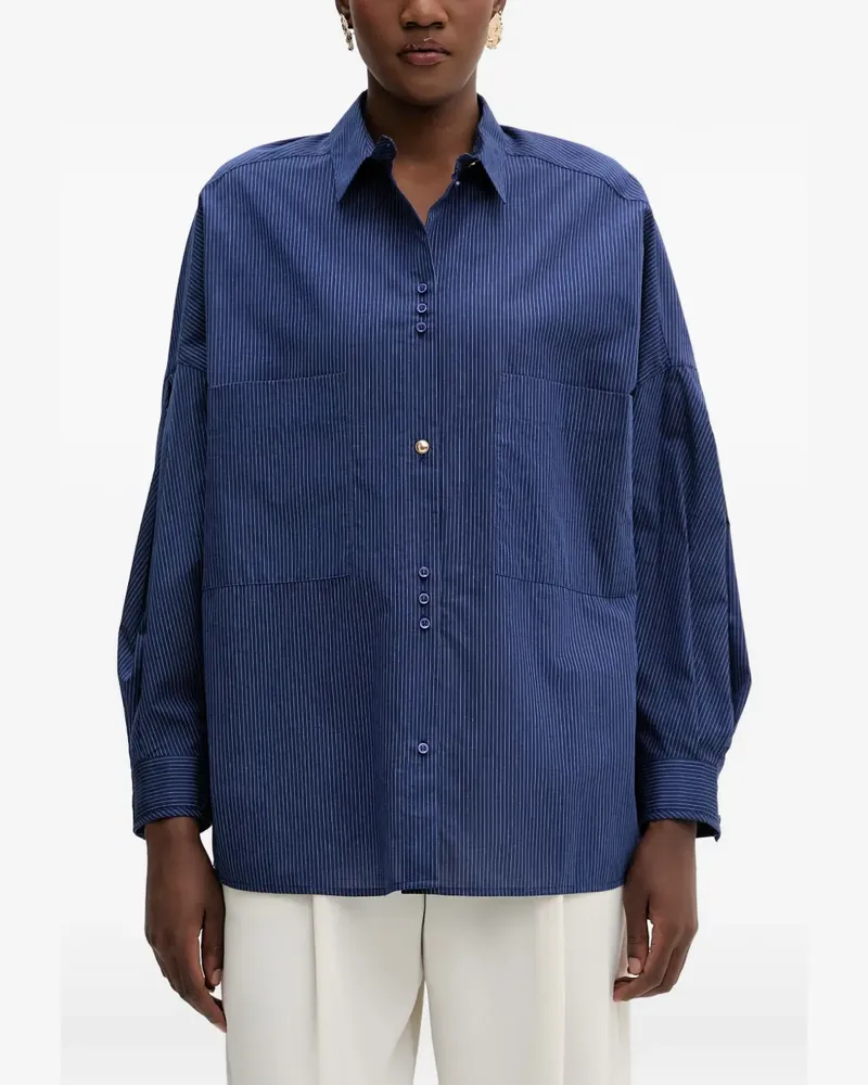 Sessùn Fontania pinstripe-pattern long-sleeve shirt - Blau Blau