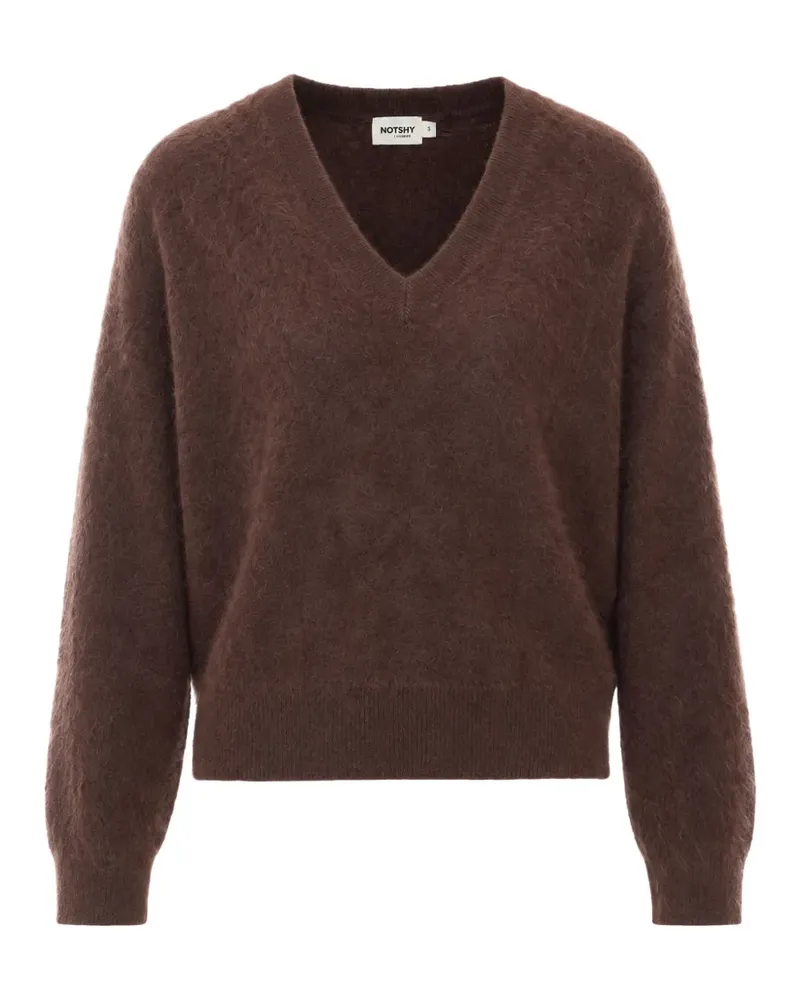 Not Shy Bethnan Pullover mit V-Ausschnitt - Braun Braun