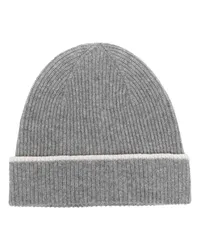 Eleventy Beanie aus Kaschmir Grau