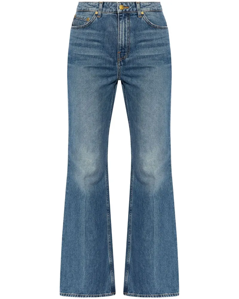 Ulla Johnson Martine Schlagjeans mit hohem Bund - Blau Blau