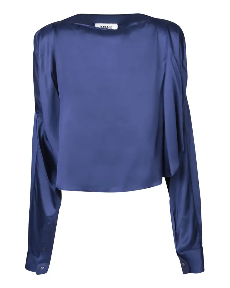 Maison Margiela Satinhemd im Oversized-Look - Blau Blau