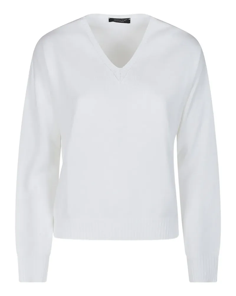 ARAGONA Klassischer Pullover - Weiß Weiß