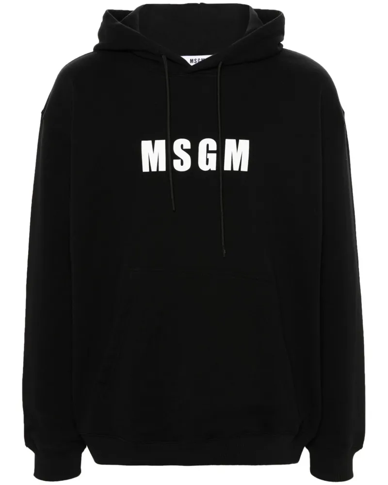 MSGM Hoodie mit Logo-Print Schwarz