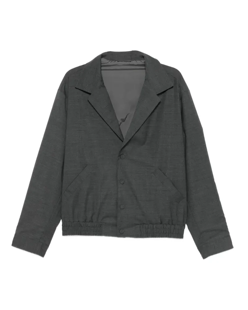 LC23 notched-lapel elasticated-hem bomber jacket - Grau Grau