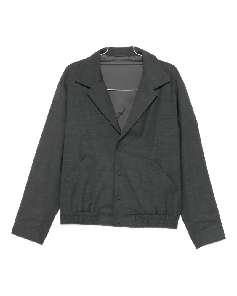LC23 notched-lapel elasticated-hem bomber jacket - Grau Grau
