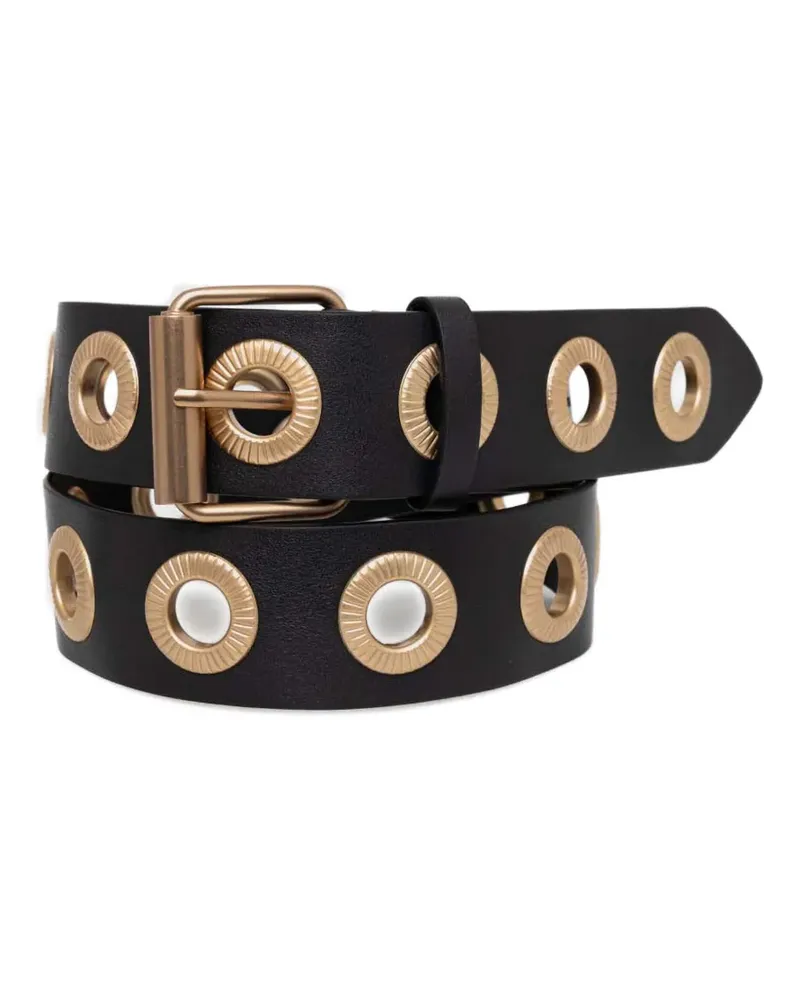 AllSaints eyelet-embellished leather belt - Schwarz Schwarz
