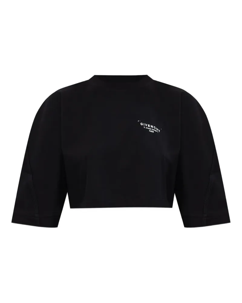 Givenchy Cropped-Oberteil mit Logo-Print - Schwarz Schwarz