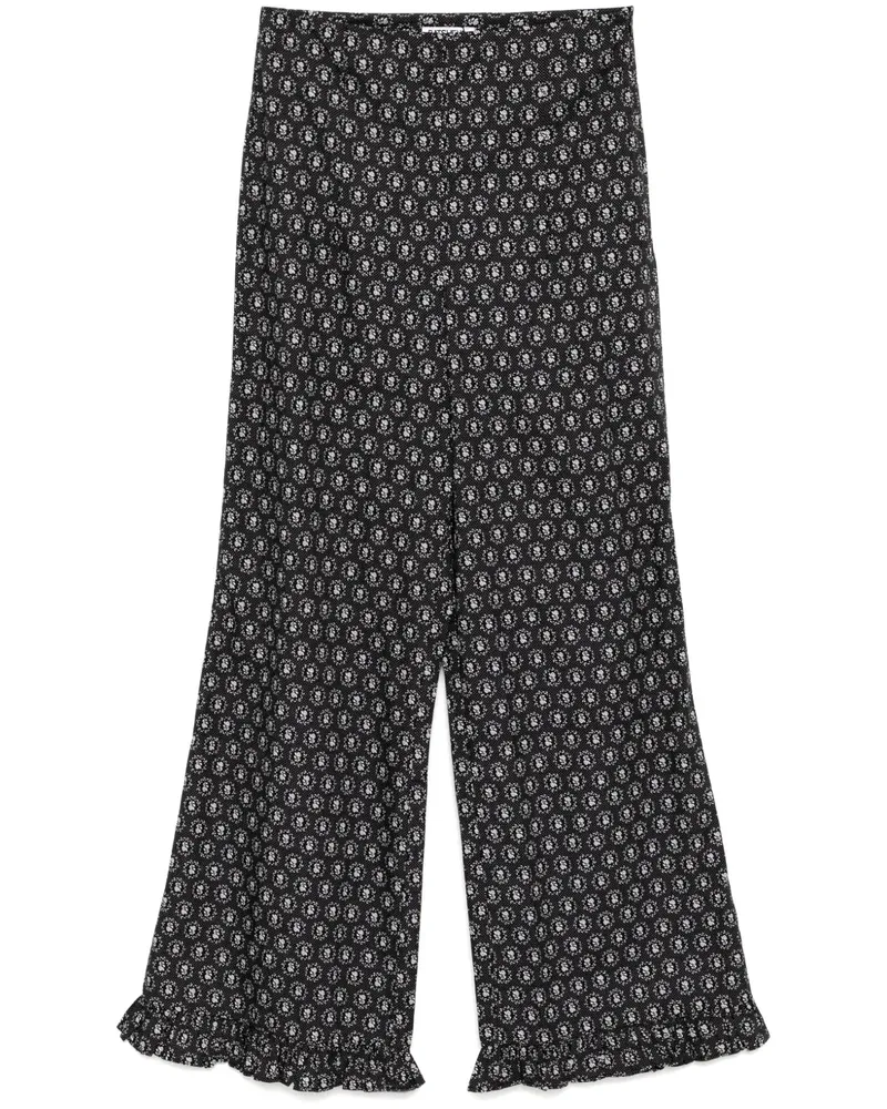 BATSHEVA Hose mit Rüschenborten - Schwarz Schwarz