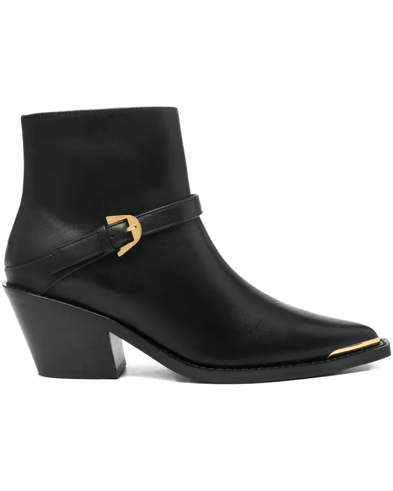 Coccinelle Stiefel mit Schnallenriemen 65mm - Schwarz Schwarz