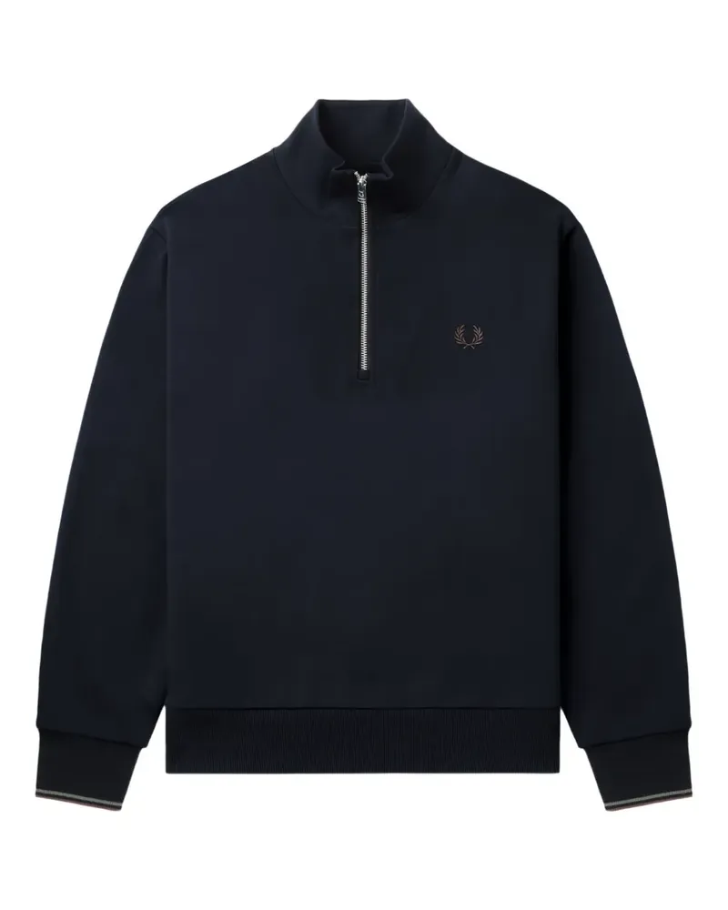 Fred Perry Sweatshirt mit Reißverschluss - Schwarz Schwarz