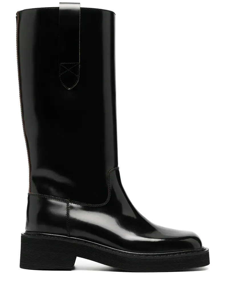 Maison Margiela Kniehohe Stiefel - Schwarz Schwarz