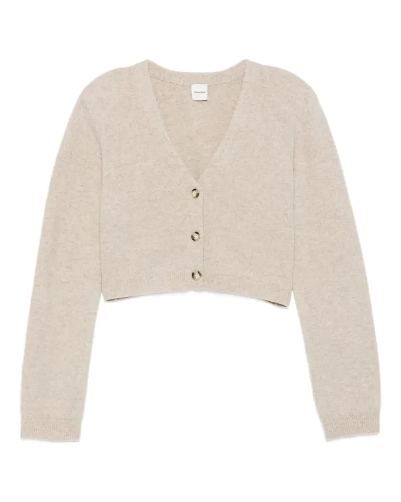 Nanushka Cropped-Cardigan mit Knopfleiste - Nude Nude