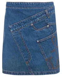 J.W.Anderson Jeans-Minirock mit JW-Initialien Blau