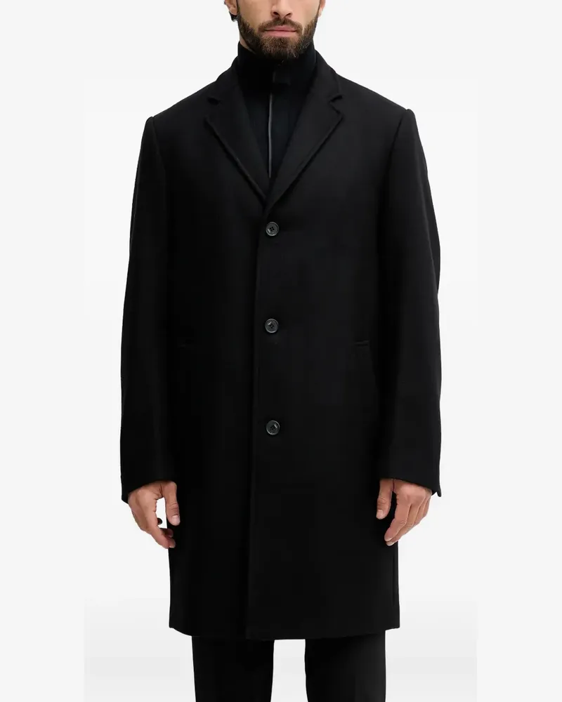 Karl Lagerfeld Einreihiger Mantel mit Knöpfen - Schwarz Schwarz