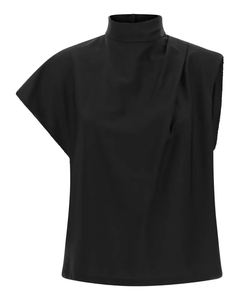 TELA Eva draped shirt - Schwarz Schwarz