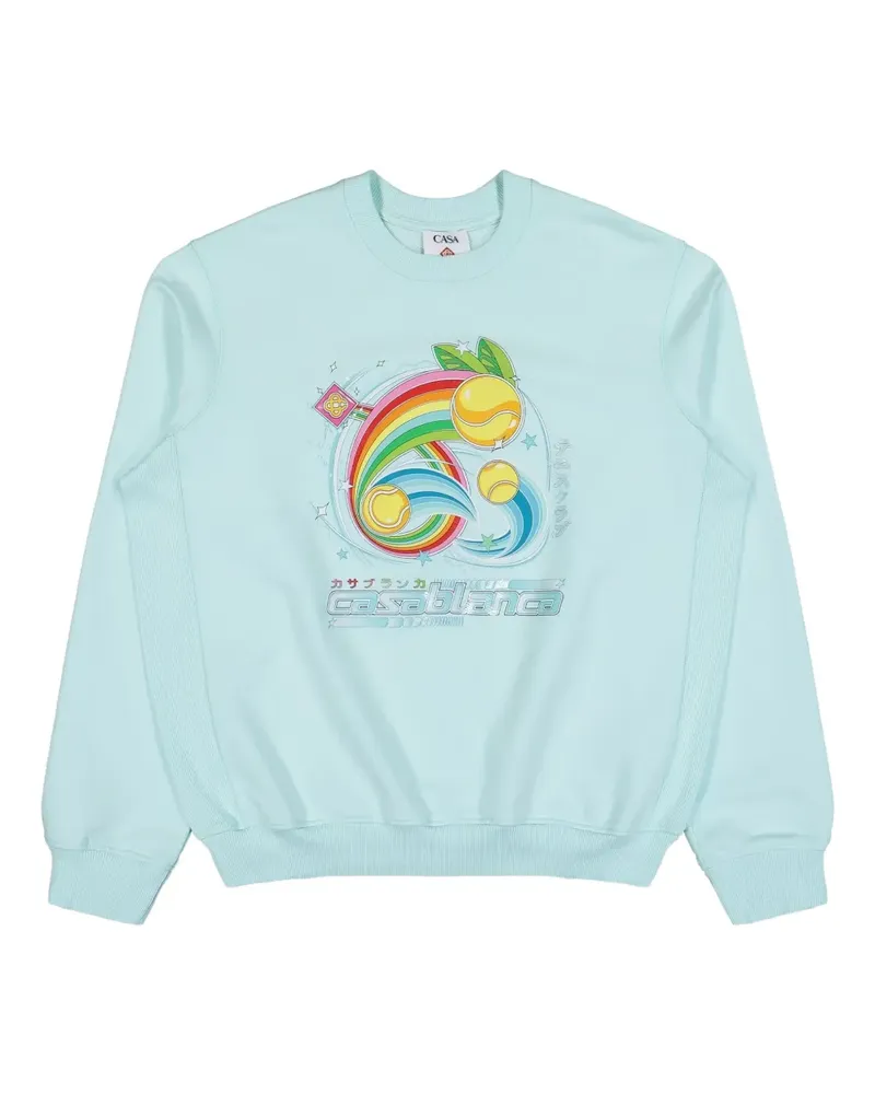 Casablanca Paris Manga Tennis Ball Sweatshirt - Blau Blau