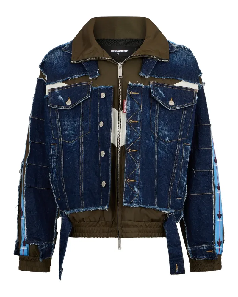 Dsquared2 Aviator Hybrid Sportjacke mit Reißverschluss - Blau Blau