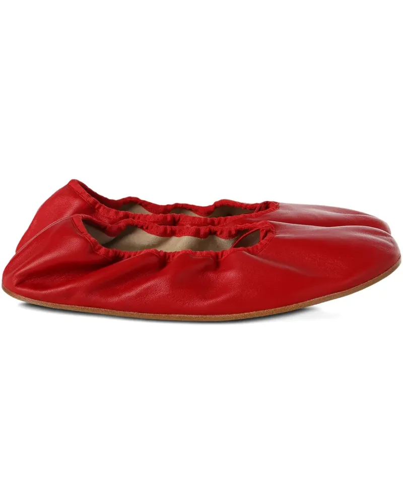 The Row sheepskin ruffled ballet flats - Rot Rot